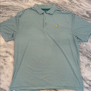 Masters Polo with Green and White Stripes